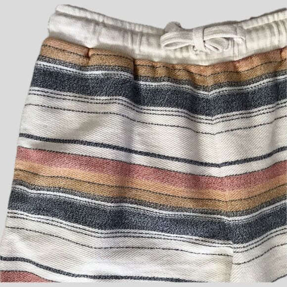 O'Neill Cream Striped Cotton Casual Surf Beach Drawstring Mens Sweat Shorts - L - Picture 4 of 9